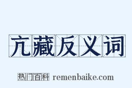 亢藏反义词是什么意思的图片